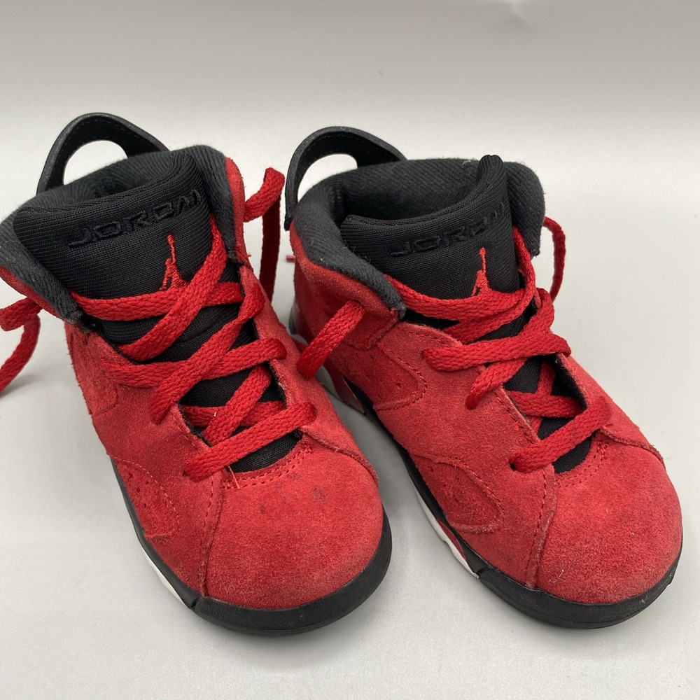 Nike Air Jordan 6 Retro Shoes Toddler 10C Toro Bravo red DV3606-600